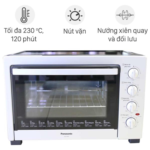 Lò nướng Panasonic NB-H3800SRA 38 lít - tieu_chuan / den