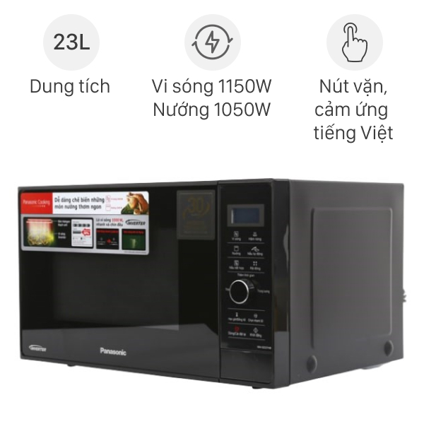Lò vi sóng có nướng Panasonic NN-GD37HBYUE 23 lít - tieu_chuan / den
