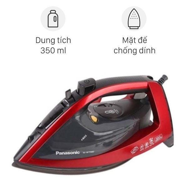 Bàn ủi hơi nước Panasonic NI-WT980RRA 2800W - 1000w / den