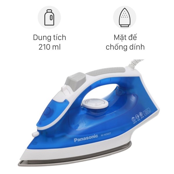 Bàn ủi hơi nước Panasonic NI-M300TARA 1800W - 1000w / den