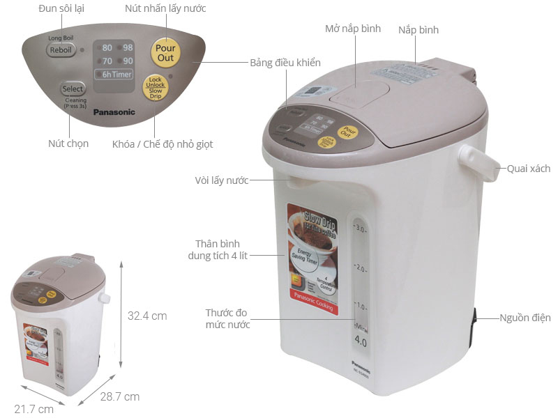 Bình thủy điện Panasonic NC-EG4000CSY 4 lít - tieu_chuan / den