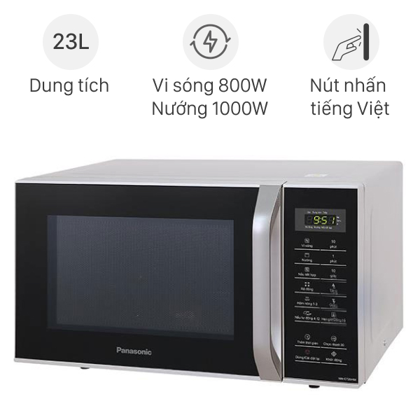 Lò vi sóng có nướng Panasonic NN-GT35HMYUE 23 lít - tieu_chuan / den