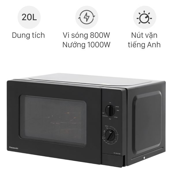 Lò vi sóng có nướng Panasonic NN-GM22QBYUE 20 lít - tieu_chuan / den