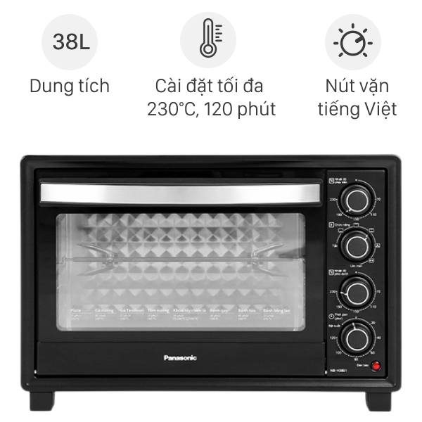 Lò nướng Panasonic NB-H3801KRA 38 lít - tieu_chuan / den