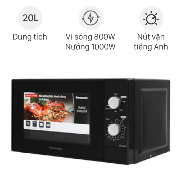 Lò vi sóng có nướng Panasonic NN-GM24JBYUE 20 lít - tieu_chuan / den