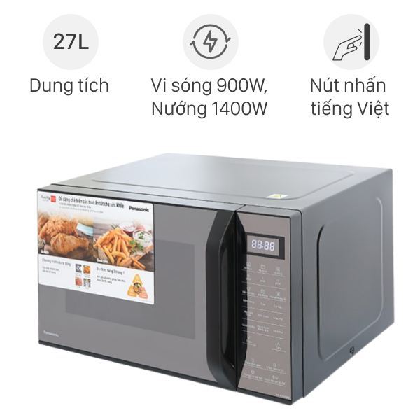 Lò vi sóng có nướng Panasonic NN-CT66MBYUE 27 lít - tieu_chuan / den