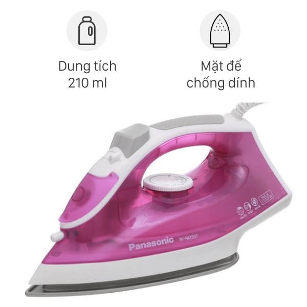 Bàn ủi hơi nước Panasonic NI-M250TPRA 1550W - 1000w / den